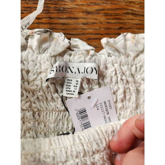 NWT Shona Joy Monique Smocked Floral Mini Skirt sz 8 - Picture 3 of 4